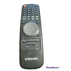 🔵 SAMSUNG 10332B Factory OEM TV VTR Drk Grey Multicolor Remote Control-Tested
